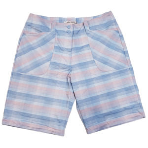 Nike Golf Womens Plaid Golf Shorts Blue Pink Sz 10